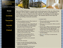 Tablet Screenshot of harvardroadestates.com
